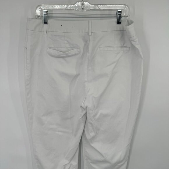 Chico's So Slimming White Crop Pants Size 12 Cotton stretch pockets - Picture 10 of 11